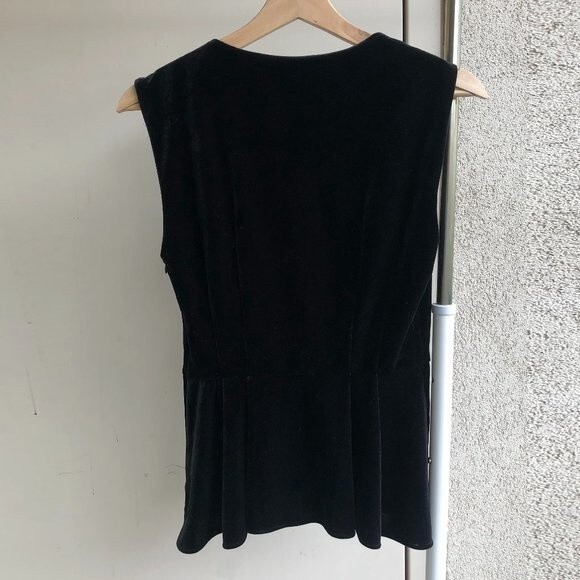 Zara Woman Black Velvet Top Size XS - Picture 6 of 9